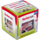 fischer DUOPOWER 8x65 S LD, Cheville Gris clair/Rouge