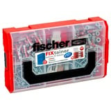 fischer FIXtainer 306 150 pièce(s) Kit de fiches murales et vis, Cheville Gris clair/Rouge, Kit de fiches murales et vis, Béton, Gris, 150 pièce(s), Boîte