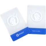 iFixit Plastic Cards plastic, Grattoir Transparent/Bleu, Outil d'ouverture, Papier plastifié, Plastique, Bleu, Transparent, Blanc, 2 outils