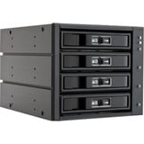 Chieftec CBP-3141SAS Boîtier de disques de stockage Noir, Cadrage Noir, SAS, SATA, Série ATA II, Série ATA III, 0, 1, 5, 10, SATA, Noir, 8 cm, 1 ventilateur(s)