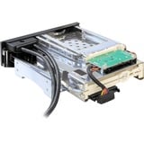 DeLOCK Cadre d'échange 5,25" pour 1 x 2,5 + 1 x 3,5 SATA, Cadrage Noir, 2x USB 3.0