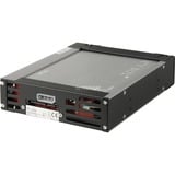 ICY BOX IB-138SK-B-II Obturateur de baie de lecteur Noir, Cadrage Noir, Noir, Aluminium, 146 mm, 42 mm, 188 mm, 800 g, Vente au détail