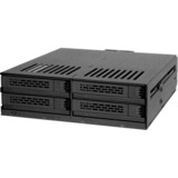 Icy Dock MB324SP-B boîtier de disques Bureau Noir, Cadrage Noir, SATA, Série ATA II, Série ATA III, Série Attachée SCSI (SAS), 440 g, Bureau, Noir