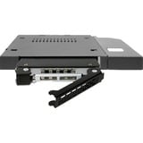 Icy Dock MB411SPO-B Obturateur de baie de lecteur Noir, Cadrage Noir, 2.5", SATA, Série Attachée SCSI (SAS), Noir, Métal, 6 Gbit/s, HDD, SSD