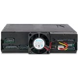 Icy Dock MB604SPO-B Obturateur de baie de lecteur Noir, Cadrage Noir, Noir, Métal, 9.5,12.7 mm, 1 ventilateur(s), 4 cm, 12 Gbit/s