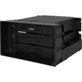 Icy Dock MB830SP-B Boîtier de disques de stockage Boîtier HDD Noir 3.5", Cadrage Noir, Boîtier HDD, 3.5", SAS, SATA, 6 Gbit/s, Échange à chaud, Noir