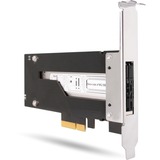 Icy Dock MB840M2P-B carte et adaptateur d'interfaces Interne M.2, Cadre de montage Noir/Argent, PCIe, M.2, PCIe 3.0, Noir, Argent, Passif, 32 Gbit/s