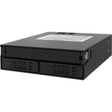 Icy Dock MB994IPO-3SB Obturateur de baie de lecteur 2x 2,5" Plateau de stockage de disques Noir, Cadrage Noir, 2x 2,5", Plateau de stockage de disques, Noir, 1 ventilateur(s), 4 cm, 6 Gbit/s