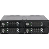 Icy Dock ToughArmor MB720M2K-B Enceinte ssd Noir M.2, Cadrage Noir, Enceinte ssd, M.2, SAS, 32 Gbit/s, Échange à chaud, Noir