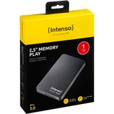 Intenso 2.5" Memory Play USB 3.0 1TB disque dur externe 1000 Go Noir Noir, 1000 Go, 2.5", 3.2 Gen 1 (3.1 Gen 1), 5400 tr/min, Noir