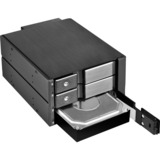 SilverStone FS303 boîtier de disques Noir, Cadrage Noir, Disque dur, SSD, SATA, 3.5", 6 Gbit/s, Noir, 1 ventilateur(s)