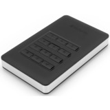 Verbatim Disque dur portable sécurisé Store n Go avec accès par clavier 1 To Noir/Argent, 1000 Go, Noir, Argent