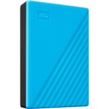 WD My Passport 4 To, Disque dur Bleu, WDBPKJ0040BBL-WESN, Micro-USB-B 3.2 (5 Gbit/s)