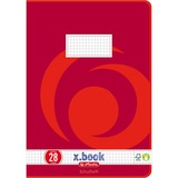 Herlitz x.book Livres d'exercices Rouge, Rouge, 16 feuilles, Papier quadrillé, A4, Papier