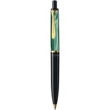 Pelikan K200 stylo-plume Système de reservoir rechargeable Noir, Or, Vert 1 pièce(s), Stylo à bille Vert/Noir, Noir, Or, Vert, Système de reservoir rechargeable, Résine, Plume italique, Acier inoxydable, Ambidextre