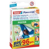 tesa Powerstrips POSTER étiquette de fixation, Colle Blanc, étiquette de fixation, Blanc, Intérieure, 96 pièce(s)