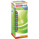tesa tesafilm® eco & clear 33 m Plastique Transparent 8 pièce(s), Ruban adhésif Transparent, 33 m, Transparent, Plastique, Fort, 19 mm, 8 pièce(s)