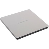 Hitachi-LG Data Storage Graveur de DVD portable mince, Graveur DVD externe Argent, Argent, Plateau, PC de bureau/PC portable, DVD±RW, USB 2.0, 60000 h, Vente au détail