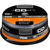 Intenso CD-R 700MB 700 Mo 25 pièce(s) 52x, CD-R, 120 mm, 700 Mo, Boîte à gâteaux, 25 pièce(s)