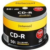 Intenso CD-R 700MB 700 Mo 50 pièce(s) 52x, CD-R, 120 mm, 700 Mo, Boîte à gâteaux, 50 pièce(s)