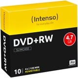 Intenso DVD+RW 4.7GB, 4x 4,7 Go 10 pièce(s), Support vierge DVD 4x, 4,7 Go, DVD+RW, 120 mm, 10 pièce(s), Petit boitier