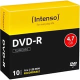 Intenso DVD-R 4.7GB, 16x 4,7 Go 10 pièce(s), Support vierge DVD 16x, DVD-R, 120 mm, Petit boitier, 10 pièce(s), 4,7 Go