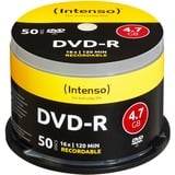 Intenso DVD-R 4.7GB, 16x 4,7 Go 50 pièce(s), Support vierge DVD 16x, DVD-R, 120 mm, Boîte à gâteaux, 50 pièce(s), 4,7 Go