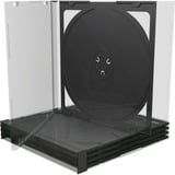 MediaRange BOX31-2 étui disque optique Boîtier double 2 disques Noir, Transparent, Étui de protection Boîtier double, 2 disques, Noir, Transparent, Plastique, 120 mm, 140 mm, Vente au détail
