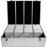 MediaRange BOX78 étui disque optique Caisse rigide 1000 disques Argent, Valise Argent, Caisse rigide, 1000 disques, Argent, Toison, Plastique, Bois, 120 mm, Aluminium, Vente au détail