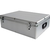 MediaRange BOX78 étui disque optique Caisse rigide 1000 disques Argent, Valise Argent, Caisse rigide, 1000 disques, Argent, Toison, Plastique, Bois, 120 mm, Aluminium, Vente au détail