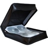 MediaRange BOX93 étui disque optique Étui avec portefeuille 200 disques Noir, Sac Noir, Étui avec portefeuille, 200 disques, Noir, Simili-cuir, Toison, 120 mm, Noir, En vrac