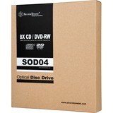 SilverStone SOD04 lecteur de disques optiques Interne DVD-RW Noir, Gris, Graveur de DVD Noir, Noir, Gris, Fente, horizontale, Bureau, DVD-RW, SATA