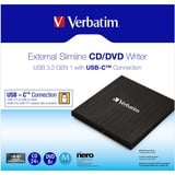 Verbatim 43886 lecteur de disques optiques DVD±RW Noir, Graveur DVD externe Noir, Plateau, PC de bureau/PC portable, DVD±RW, USB 3.2 Gen 1 (3.1 Gen 1), CD-R, CD-RW, DVD+R, DVD+R DL, DVD+RW, DVD-R, DVD-R DL, DVD-RW