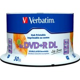 Verbatim 97693 DVD vierge 8,5 Go DVD+R DL 50 pièce(s), Support vierge DVD DVD+R DL, 120 mm, Imprimable, 50 pièce(s), 8,5 Go