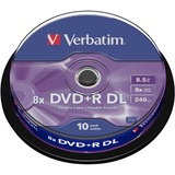 Verbatim DVD+R DL 8,5 Go, Support vierge DVD DVD+R DL, 120 mm, Fuseau, 10 pièce(s), 8,5 Go