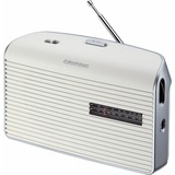 Grundig Music 60 Radio portable Personnel Analogique Argent, Blanc Blanc/Argent, Personnel, Analogique, AM,FM, 9 cm, 3,5 mm, Argent, Blanc