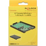 DeLOCK 2.5″ Converter SATA 22 pin > 1 x M.2 key B + 1 x mSATA - 9.5 mm, Convertisseur 
