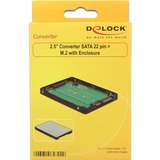 DeLOCK 62792 carte et adaptateur d'interfaces Interne M.2, Convertisseur SATA, M.2, Noir, Argent, 6 Gbit/s, 0 - 70 °C, -40 - 85 °C