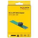 DeLOCK 63145 carte et adaptateur d'interfaces Interne SFF-8643, Carte d'interface M.2, SFF-8643, Vert, Boîte avec crochet