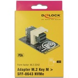 DeLOCK 63918 carte et adaptateur d'interfaces Interne Mini-SAS M.2, Mini-SAS, Noir, Taïwan, 32 Gbit/s, -10 - 85 °C