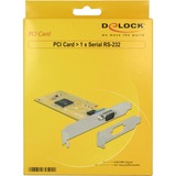 DeLOCK 89592 carte et adaptateur d'interfaces Interne RS-232 PCI, RS-232, PCI 3.0, RS-232, Argent, PC