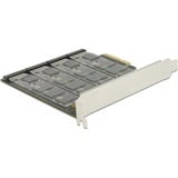 DeLOCK 89888 carte et adaptateur d'interfaces Interne SATA, Carte RAID PCIe, SATA, 1 x PCI Express x4, 4 x 67 pin M.2 key B, Chine, Marvell 88SE9230, 6 Gbit/s