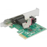 DeLOCK 89948 carte et adaptateur d'interfaces Interne RS-232 PCIe, RS-232, Vert, Chine, ASIX AX99100, 256 o