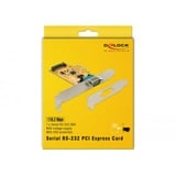 DeLOCK 90293 carte et adaptateur d'interfaces Interne RS-232, Convertisseur PCIe, RS-232, Profil bas, PCIe 2.0, SUN2212, 0,0001152 Gbit/s
