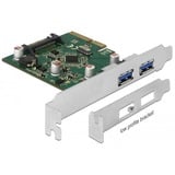 DeLOCK 90298 carte et adaptateur d'interfaces Interne USB 3.2 Gen 1 (3.1 Gen 1), Contrôleur USB PCIe, USB 3.2 Gen 1 (3.1 Gen 1), PCIe 3.0, Chine, Asmedia ASM3142, 10 Gbit/s