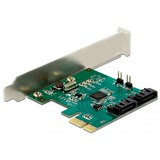 DeLOCK 90393 carte et adaptateur d'interfaces Interne SATA, Carte RAID PCIe, SATA, PCIe 2.0, 0, 1