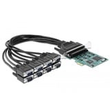 DeLOCK 90411 carte et adaptateur d'interfaces Interne RS-232, Carte d'interface PCIe, RS-232, PCIe 1.1, RS-232, Vert, 0,45 m