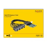 DeLOCK 90411 carte et adaptateur d'interfaces Interne RS-232, Carte d'interface PCIe, RS-232, PCIe 1.1, RS-232, Vert, 0,45 m