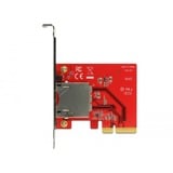 DeLOCK 91748 lecteur de carte mémoire PCI Express Interne Métallique, Rouge, Adaptateur CF, Métallique, Rouge, PCI Express, Windows 10, Windows 10 Pro x64, Windows 7, Windows 7 x64, Windows 8.1, Windows 8.1 x64, 1 pièce(s), Boîte