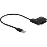DeLOCK Adaptateuer USB 3.0 > 22-Pin SATA, Adaptateur Noir, Noir, Avec Adaptateur AC, 6Gb/s, 61882, Retail